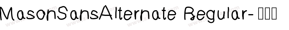 MasonSansAlternate Regular字体转换
